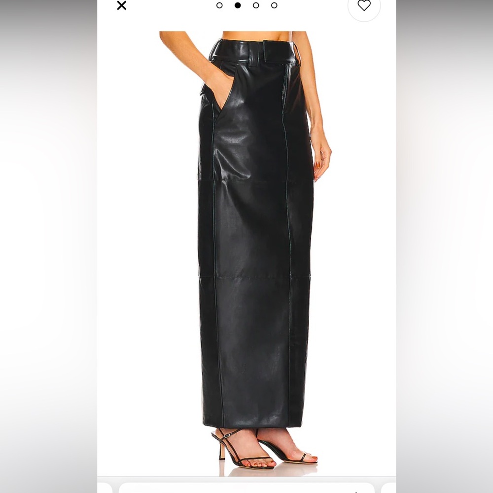 NEVER WORN Helsa maxi leather skirt